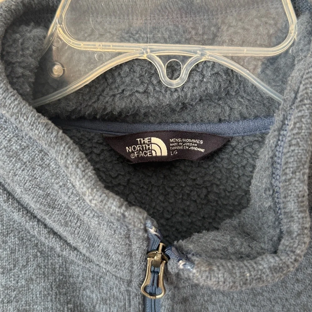 The North Face Men's Blue Gordon Lyons 1/4‎ Zip Fleece Lined Jacket Size Large
